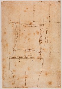 Pianta e alzata di capitello, XVI secolo von Michelangelo (after) Buonarroti