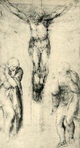 Christus am Kreuz zwischen der Jungfrau und St. Johannes, c1560-1564, 1943 von Michelangelo Buonarroti