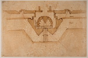 Entwurf für ein Bollwerk für ein Tor von Michelangelo Buonarroti