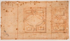 Entwurf für die Schreibtische der Laurentianischen Bibliothek von Michelangelo Buonarroti