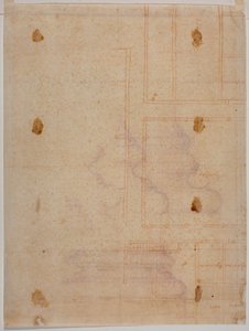 Fragmentarischer Grundriss des Klosters San Lorenzo von Michelangelo Buonarroti