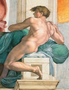 Ignudo Sixtinische Kapelle Decke im Vatikan, 1508-1512