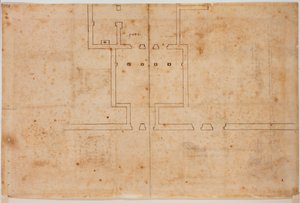 Fragmentierter Plan von San Silvestro in Capite