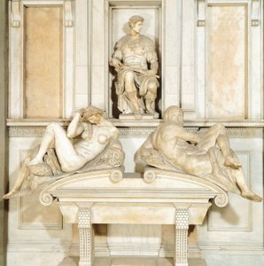 Italien, Florenz, Neue Sakristei in der Medici-Kapelle der Basilika San Lorenzo in Florenz (UNESCO-Weltkulturerbe) von Michelangelo Buonarroti