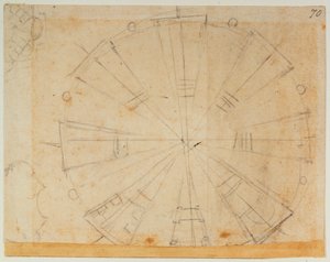 Laternenplan für die Neue Sakristei von Michelangelo Buonarroti