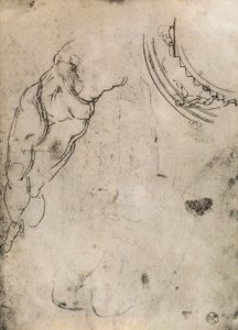 Männliche Beine, Studie von Michelangelo. Gabinetto dei Disegni e delle Stampe, Uffizien, Florenz von Michelangelo Buonarroti