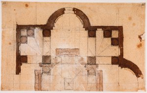 Teilplan für San Giovanni dei Fiorentini von Michelangelo Buonarroti