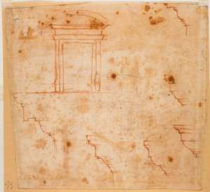 Pläne für Portale und architektonische Verzierungen von Michelangelo Buonarroti