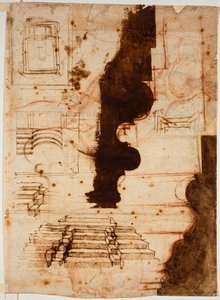 Pläne für Treppen von Michelangelo Buonarroti