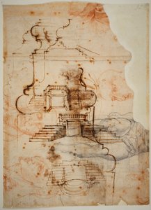 Pläne für Treppen von Michelangelo Buonarroti