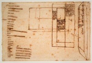 Skizzen von Marmorblöcken für das Grab von Julius II. von Michelangelo Buonarroti