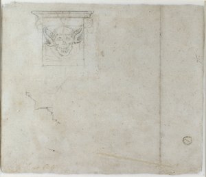 Studien von architektonischen Details und einer grotesken Maske, ca. 1490-1560
