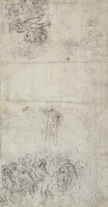 Studie für Das Jüngste Gericht (verso) von Michelangelo Buonarroti