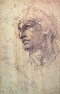 Studie eines Kopfes von Michelangelo Buonarroti