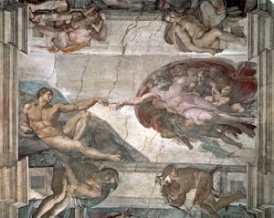 Die Erschaffung Adams aus der Sixtinischen Kapelle