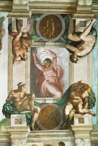 Die Sixtinische Kapelle; Deckenfresken nach der Restaurierung von Michelangelo Buonarroti
