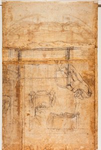 Verschiedene Studien von Figuren und Architektur