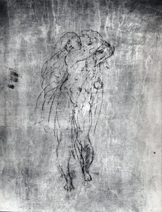 Wandzeichnung einer männlichen Figur, ca. 1530 von Michelangelo Buonarroti