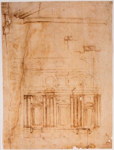 Wandprospekt für die Laurentianische Nische von Michelangelo Buonarroti