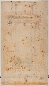 Fensterdesign und Studien für den Laurentianischen Hof von Michelangelo Buonarroti