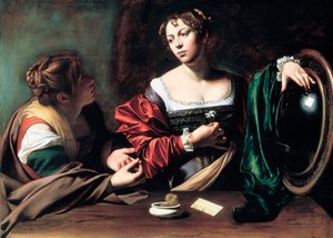 Martha und Maria Magdalena, um 1598 von Michelangelo Merisi Caravaggio