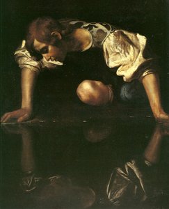 Narziss, 1598-1599 von Michelangelo Merisi Caravaggio