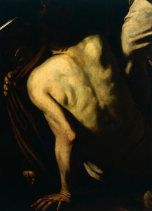 Bekleidung der Nackten (Detail) von Michelangelo Merisi da Caravaggio