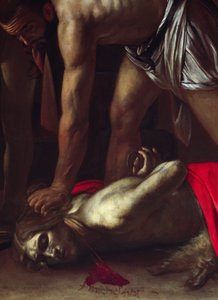 Detail von: „Die Enthauptung von Johannes dem Täufer“ von Michelangelo Merisi da Caravaggio