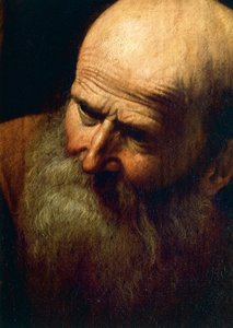 Gesicht Abrahams (Detail) von Michelangelo Merisi da Caravaggio