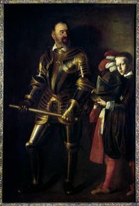 Ganzkörperporträt von Alof de Wignacourt (1547-1622), Großmeister des Malteserordens von 1601 bis 1622, und sein Page von Michelangelo Merisi da Caravaggio