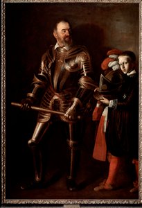 Porträt von Alof de Wignacourt, Großmeister des Malteserordens und sein Page von Michelangelo Merisi da Caravaggio