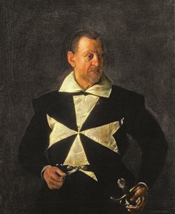 Porträt eines Ritters von Malta, möglicherweise Fra Antonio Martelli von Michelangelo Merisi da Caravaggio