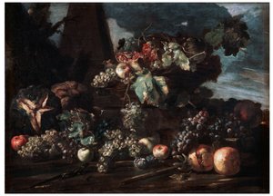 Stillleben mit Trauben von Michelangelo Pace del Campidoglio