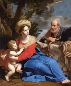 Die Rast auf der Flucht nach Ägypten, ca. 1640 von Michele Desubleo