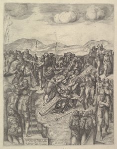 Die Kreuzigung des Heiligen Petrus, nach Michelangelos Fresken in der Paulinischen Kapelle, Va..., 1550-60