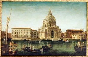 Santa Maria della Salute, Venedig, mit Gondeln auf dem Canal Grande von Michele Marieschi