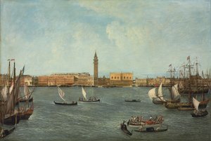 Das Bacino di San Marco, Venedig, Blick auf den Molo von Michele Marieschi