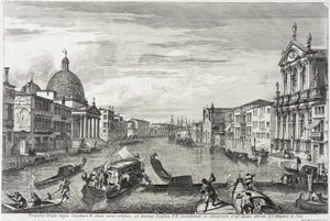 Der Große Kanal zwischen San Simone Piccolo und Santa Chiara, ca. 1740-41 von Michele Marieschi