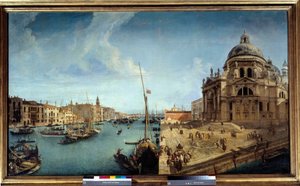 Blick auf den Eingang des Canal Grande und die Kirche Salute in Venedig von Michele Marieschi
