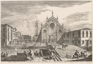 Ansichten von Venedig: Campo dei Frari, 1741 von Michele Marieschi