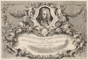 Ansichten von Venedig: Frontispiz - Titelseite, 1741 von Michele Marieschi