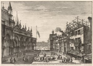 Ansichten von Venedig: Piazzetta S. Basso, 1741