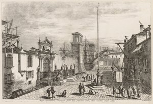 Ansichten von Venedig: Die Tore des Arsenals, 1741 von Michele Marieschi