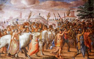 Triumph des Konsuls Lucius Aemilius Paulus über Perseus, König von Makedonien (Detail), um 1570