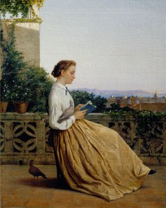 Lesen auf der Terrasse