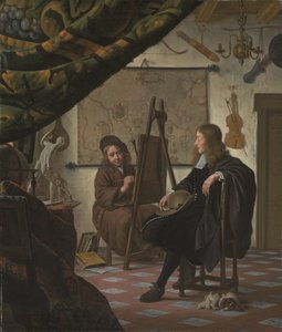 Ein Selbstporträt des Künstlers in seinem Atelier