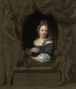 Porträt von Eva Visscher, Frau von Michiel van Musscher von Michiel van Musscher
