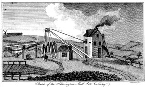 Skizze der Harrington Mill Pitt Colliery, County Durham von Middlemist