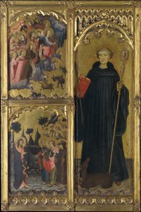 Der heilige Ägidius mit Christus triumphierend über Satan und die Mission der Apostel, ca. 1408