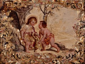 Jesuskind und Johannes der Täufer (Detail) von Miguel Gonzalez